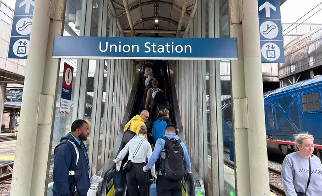 Union Station is seen Friday, March 27, 2026, in Washington. (AP Photo/Bill Barrow)