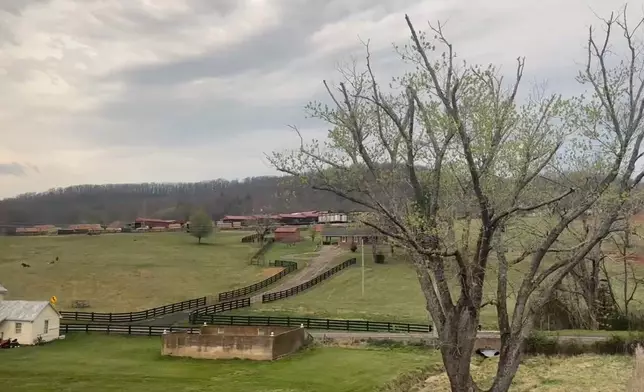 This image made from an Associated Press video shows the Virginia countryside, as seen from an Amtrak train, Friday, March 27, 2026. (AP Photo/Bill Barrow)