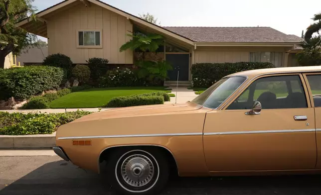 The Brady Bunch House, the two-story single-family home that served as the main setting for the television series "The Brady Bunch" in the Studio City neighborhood of Los Angeles, Wednesday, March 4, 2026, is now designated as a Los Angeles Historic-Cultural Monument. (AP Photo/Damian Dovarganes)