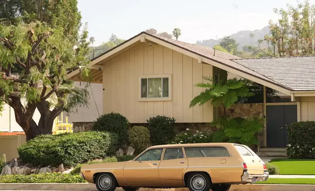 The Brady Bunch House, the two-story single-family home that served as the main setting for the television series "The Brady Bunch" in the Studio City neighborhood of Los Angeles, Wednesday, March 4, 2026, is now designated as a Los Angeles Historic-Cultural Monument. (AP Photo/Damian Dovarganes)