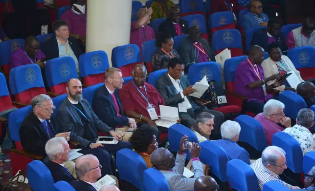 Leaders of numerous Anglican churches attend a religious service on the sidelines of their meeting of the Anglican Communion in Abuja, Nigeria, Wednesday, March 4, 2026. (AP Photo/Olamikan Gbemiga)