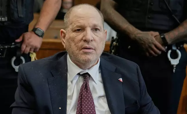 Harvey Weinstein appears in criminal court in New York, Tuesday, April 28, 2026. (AP Photo/Richard Drew, Pool)