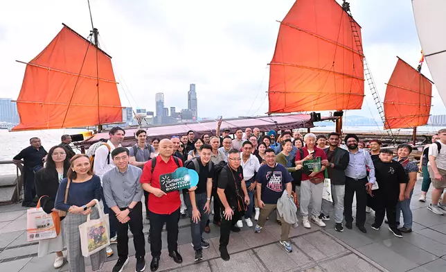 As part of the city’s megaevent economy, the Hong Kong Tourism Board (official exhibition promotion partner) arranged special “Cheung Po Tsai” Victoria Harbour night cruises during the fairs to enhance the business travel experience of convention and exhibition visitors. Photo By HKTDC