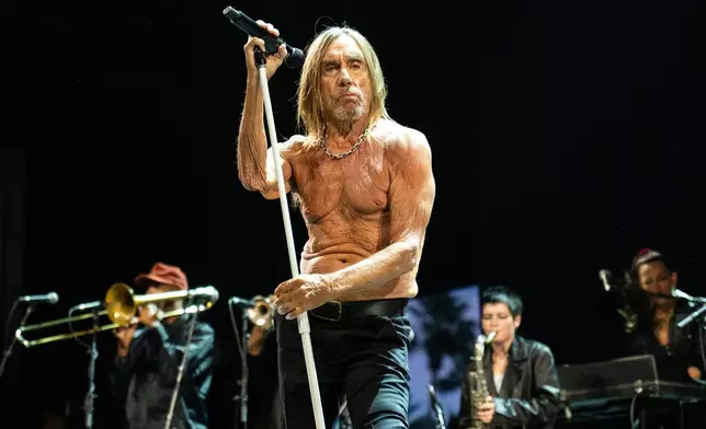 Iggy Pop performs during the first weekend of Coachella Valley Music and Arts Festival on Sunday, April 12, 2026, in Indio, Calif. (Photo by Amy Harris/Invision/AP)