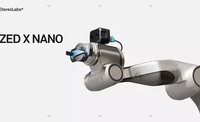 Stereolabs ZED X Nano: a compact wrist-mount stereo camera engineered for robotic manipulation, imitation learning, and high-throughput data collection.