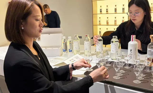 Four types of sauce-aroma baijiu can be sampled at the Sauce Aroma International Club. Photo by Bastille Post