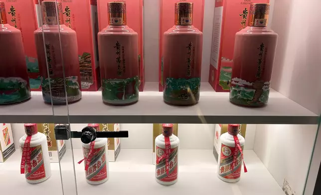 The special version of Moutai displayed at the wine house (upper row), Photo by Bastille Post