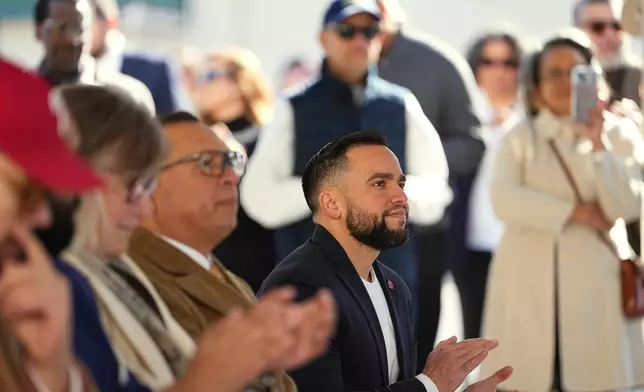 Lancaster Pa., Mayor Jaime Arroyo attends a ribbon cutting for a Finanta Credit Union in Reading, Pa., Wednesday, April 8, 2026. (AP Photo/Matt Rourke)