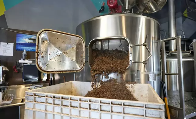 What’s left after the brewing process? These spent grains would be destined for a landfill, but a unique environmental partnership between Viewpoint Brewing Company and Flying F Ranch turns this brewing by-product into nutritious cattle feed. Photo courtesy of SDFoodies.