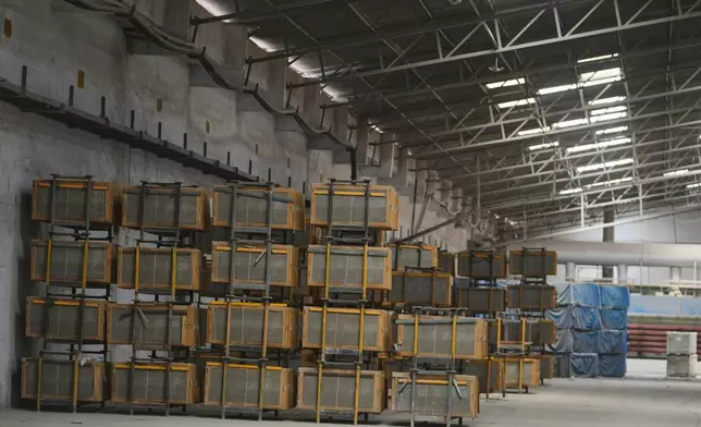 A ceramics factory lies deserted upon closure following fuel shortage in Morbi in the Indian state of Gujarat, Wednesday, April 8, 2026. (AP Photo/Ajit Solanki)