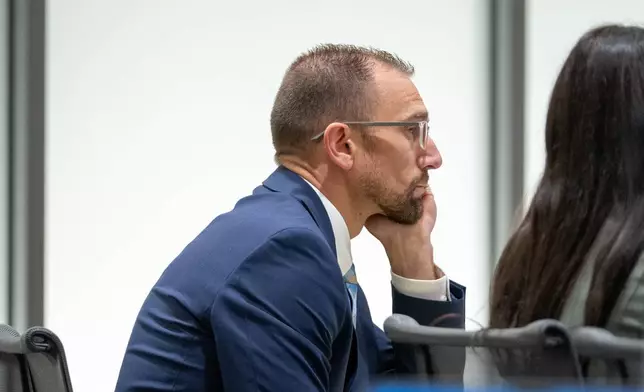 Deputy Utah County Attorney Ryan McBride attends a hearing for Tyler Robinson, accused in the fatal shooting of Charlie Kirk, in 4th District Court in Provo, Utah, on Friday, April 17, 2026. (Trent Nelson /The Salt Lake Tribune via AP, Pool)