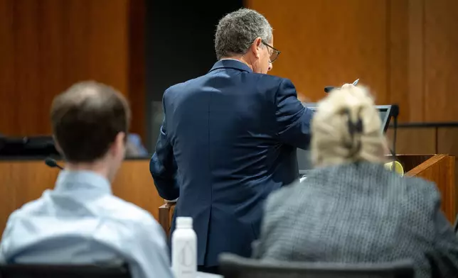 Defense attorney Richard Novak attends a hearing for Tyler Robinson, accused in the fatal shooting of Charlie Kirk, in 4th District Court in Provo, Utah, on Friday, April 17, 2026. (Trent Nelson /The Salt Lake Tribune via AP, Pool)