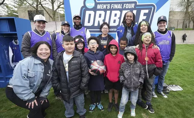 In partnership with GEICO, WNBA legend and Indiana Fever icon Tamika Catchings joined the local community at the Final Four Dribble in Indianapolis to celebrate GEICO’s donation of sports equipment to local Boys &amp; Girls Clubs on Sunday, April 5, 2026 in Indianapolis. Through this effort, GEICO and donation partner Good Sports are giving local youth access to sports equipment and opportunities to grow both on and off the court. (AJ Mast/AP Content Services for GEICO)