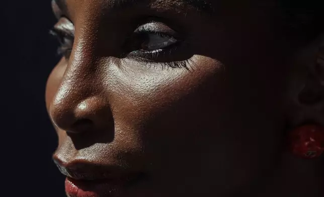 Actor Michaela Coel poses for a portrait to promote "The Christophers" on Thursday, April 9, 2026, in New York. (Photo by Victoria Will/Invision/AP)
