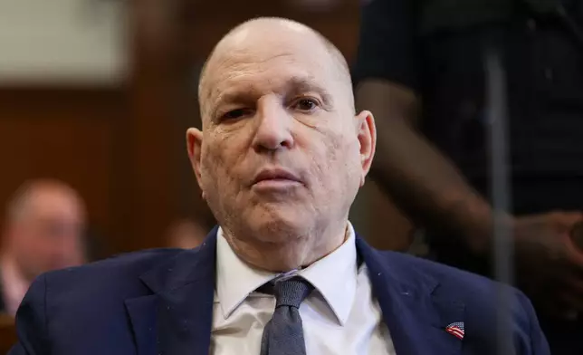 Harvey Weinstein appears in Manhattan criminal court, Tuesday, April 14, 2026, in New York. (Angela Weiss/Pool Photo via AP)