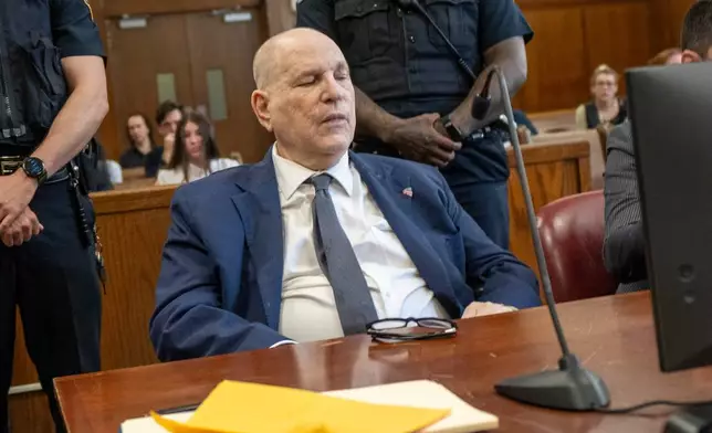 Harvey Weinstein appears in Manhattan criminal court, Tuesday, April 14, 2026, in New York. (Steven Hirsch/New York Post via AP, Pool)