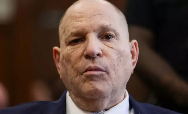 Harvey Weinstein appears in Manhattan criminal court, Tuesday, April 14, 2026, in New York. (Angela Weiss/Pool Photo via AP)