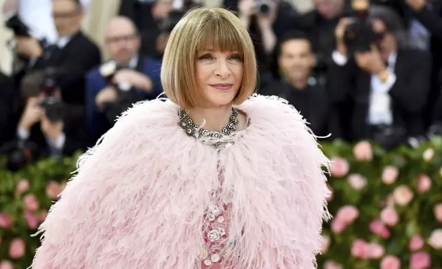 FILE - Vogue editor Anna Wintour attends The Metropolitan Museum of Art's Costume Institute benefit gala on May 6, 2019, in New York. (Photo by Charles Sykes/Invision/AP, File)