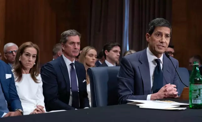 Kevin Warsh testifies during his nomination hearing to be a member and chairman of the Federal Reserve Board of Governors before the Senate Banking, Housing and Urban Affairs Committee on Capitol Hill, in Washington Tuesday, April 21, 2026. (AP Photo/Jose Luis Magana)