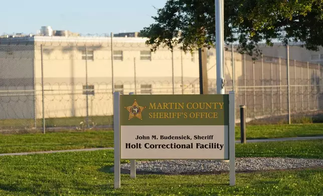 The Martin County Sheriff's Office welcome sign is displayed outside Friday, March 27, 2026 (AP Photo/Jim Rassol)