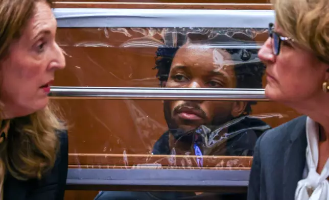 David Anthony Burke, whose stage name is D4vd, is arraigned Monday, April 20, 2026, in Los Angeles on charges of killing a 14-year-old girl whose dismembered body was found in his car. (Ted Soqui/Pool Photo via AP)