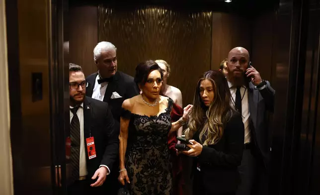 Jeanine Pirro, United States attorney for the District of Columbia, attends the annual White House Correspondents Dinner at the Washington Hilton Saturday, March 25, 2026, in Washington. (AP Photo/Tom Brenner)