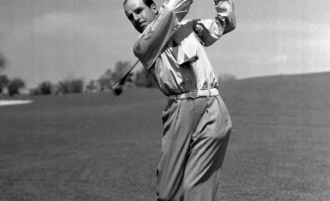 FILE - Harry Cooper watching his shot during the first round of the Augusta National Invitation golf tournament on April 3, 1936, in Augusta, Ga. (AP Photo, File)
