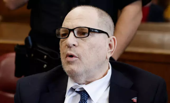 Harvey Weinstein appears in Manhattan criminal court on Wednesday, April 29, 2026, in New York. (John Angelillo/Pool Photo via AP)