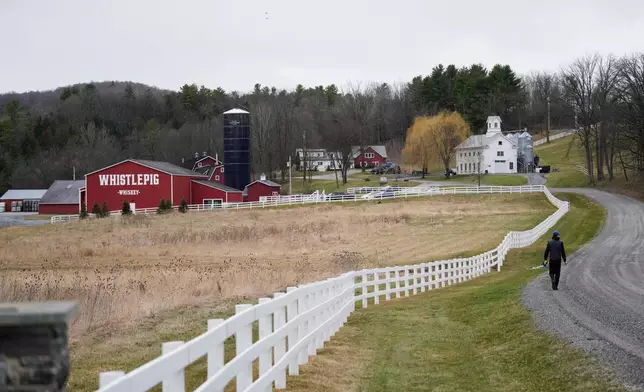 -he WhistlePig whiskey distillery occupies the site of a former dairy farm Monday, April 6, 2026, in Shoreham, Vermont. (AP Photo/Robert F. Bukaty)