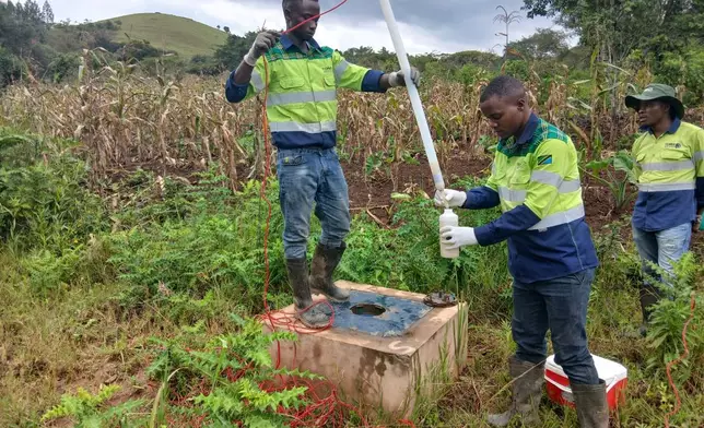 Tembo Nickel conducting groundwater sample collections at a Kabanga borehole for Q1 2026