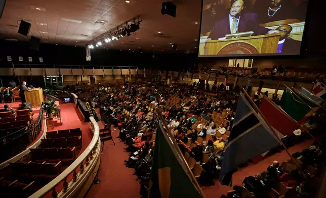 FILE - Martin Luther King III speaks at the Mason Temple on Wednesday, April 3, 2013, in Memphis, Tenn. (AP Photo/Mark Humphrey, File)