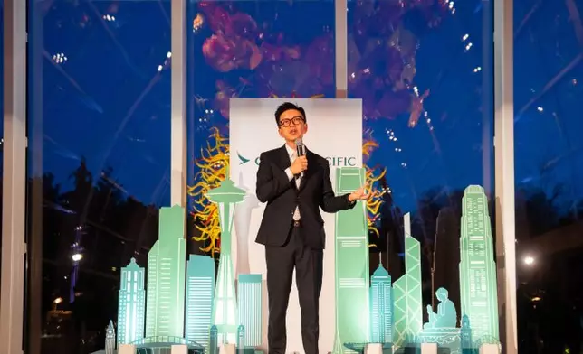 Welcoming the Hong Kong Academy for Performing Arts Nexus Ensemble, the Hong Kong Economic and Trade Office in San Francisco hosted a Hong Kong Cultural Evening series in Seattle (March 31, Seattle time), San Francisco (April 2, San Francisco time), and Los Angeles (April 6, Los Angeles time). Photo shows the Chief Executive Officer of Cathay Group, Mr Ronald Lam, delivering remarks at the Cathay Pacific Seattle Gala in Seattle on March 30 (Seattle time). (Image courtesy of the Cathay Pacific) Source: HKSAR Government Press Releases