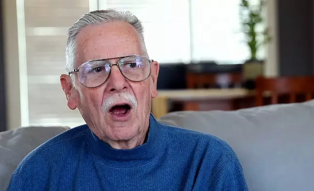 FILE - Former Associated Press staff photographer Jack Thornell speaks during an interview in Harahan, La., Feb. 7, 2018. (AP Photo/Gerald Herbert, File)