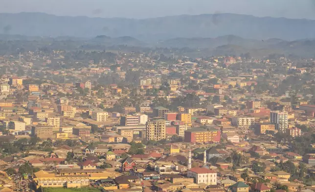 A general view of Bamenda, Cameroon, Tuesday, April 14, 2026. (AP Photo/Welba Yamo Pascal)