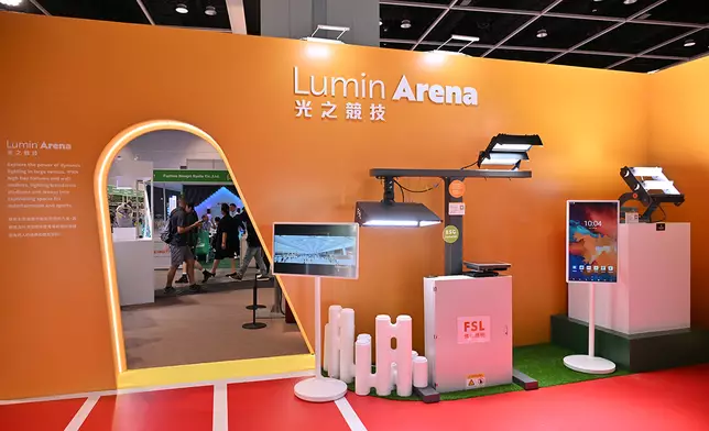 The Lumin Arena showcases professional grade lighting performance with stadium lights and high bay lights. Foshan Electrical and Lighting (Booth: 3E-D19), which provides lighting for the China National Youth Football Training Centre, presents its F Series stadium lights, manufactured using full aluminium forging technology.