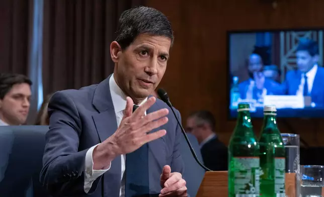Kevin Warsh testifies during his nomination hearing to be a member and chairman of the Federal Reserve Board of Governors before the Senate Banking, Housing and Urban Affairs Committee on Capitol Hill, in Washington Tuesday, April 21, 2026. (AP Photo/Jose Luis Magana)