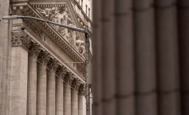 A general view shows the New York Stock Exchange, Friday, March 27, 2026, in New York. (AP Photo/Yuki Iwamura)