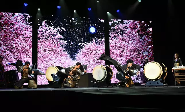DRUM TAO delivering a powerful taiko performance