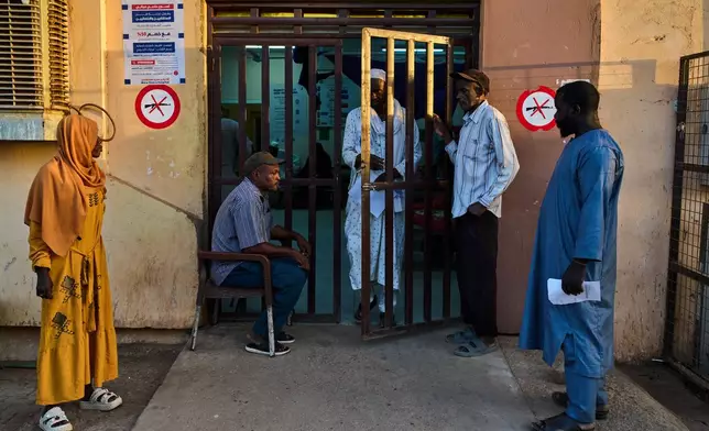 Patients wait at Al Nao Hospital in Omdurman, on the outskirts of Khartoum, Saturday, April 18, 2026. (AP Photo/Bernat Armangue)