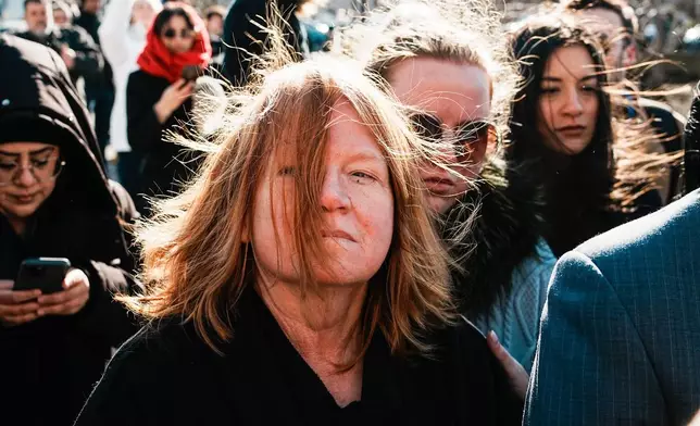 Asa Ellerup, estranged wife, of Rex Heuermann arrive outside court as Rex Heuermann, accused in Long Island’s infamous Gilgo Beach serial killings, is expected to plead guilty, Wednesday, April 8, 2026, at Suffolk County Court in Riverhead, N.Y. (AP Photo/Eduardo Munoz Alvarez)