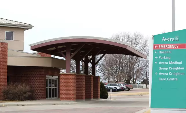 Avera Creighton Hospital is seen on Feb. 24, 2026, in Creighton, Neb. (AP Photo/Margery A. Beck)