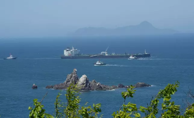 Malta-flagged tanker Odessa is seen near Daesan Port in Seosan, South Korea, Friday, May 8, 2026. (AP Photo/Ahn Young-joon)