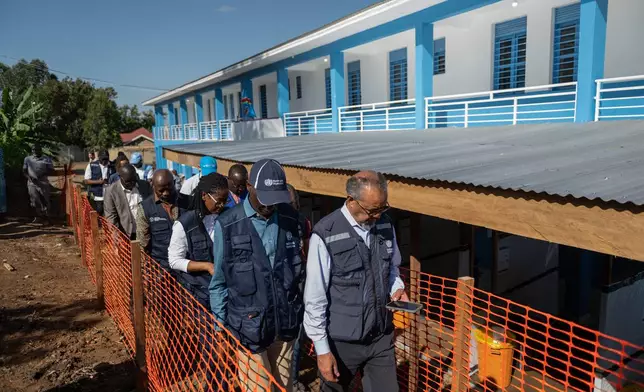 Director General of the World Health Organisation (WHO), Tedros Adhanom Ghebreyesus, visits the Evangelical Medical Center (CEM) in Bunia, Congo, Sunday, May 31, 2026. (AP Photo/Moses Sawasawa)