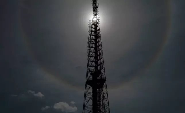 FILE - The Brasília TV Tower is silhouetted against the daytime sky in Brasília, Brazil, May 14, 2026. (AP Photo/Eraldo Peres, File)