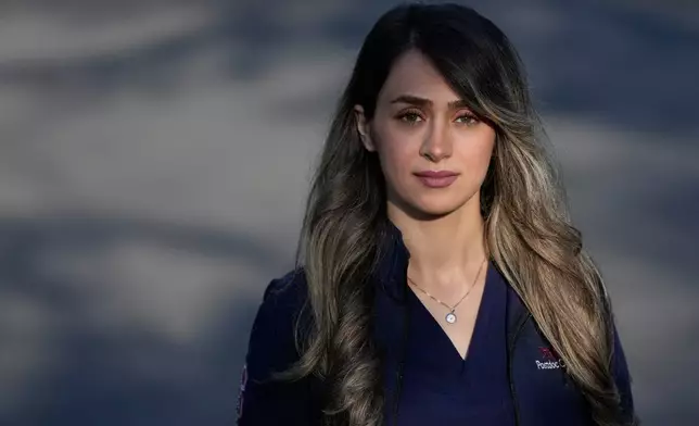 Dr. Zahra Shokri Varniab poses for a photo Friday, May 1, 2026, in Palo Alto, Calif. (AP Photo/Jeff Chiu)