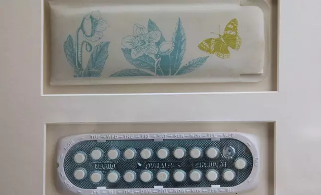 FILE - A packet of "the pill" from 1979 is on display in an exhibit at the Museum of Sex in New York, May 5, 2010. (AP Photo/Bebeto Matthews, File)