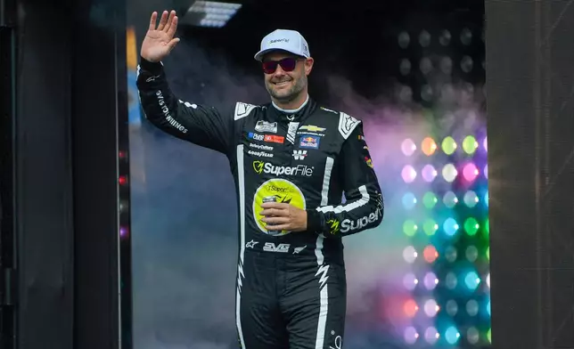 Shane Van Gisbergen (97) is introduced before a NASCAR Cup Series auto race Sunday, May 10, 2026, in Watkins Glen, N.Y. (Photo/Adrian Kraus)