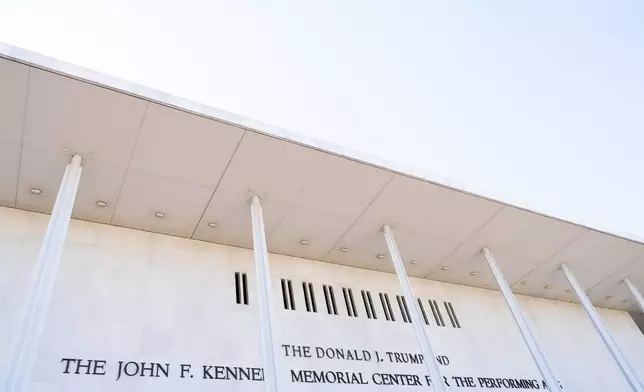 The John F. Kennedy Center for the Performing Arts is seen, Friday, May 29, 2026, in Washington. (AP Photo/Julia Demaree Nikhinson)