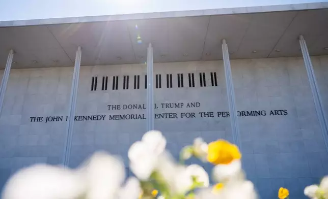 The John F. Kennedy Center for the Performing Arts is seen, Friday, May 29, 2026, in Washington. (AP Photo/Julia Demaree Nikhinson)