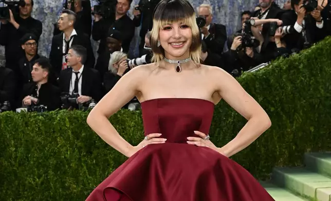 Alysa Liu arrives at The Metropolitan Museum of Art's Costume Institute benefit gala celebrating the opening of the "Costume Art" exhibition on Monday, May 4, 2026, in New York. (Photo by Evan Agostini/Invision/AP)